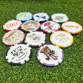 Značkovače golfových loptičiek, pokrové žetóny, 12 štýlov, zábavná kolekcia, sada značiek loptičiek pre mužov