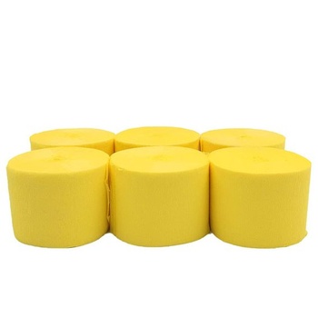 6 roliek krepového papiera s rozmermi 4,5 cm x 25 m, párty stuhy, závesné dekorácie na narodeninové