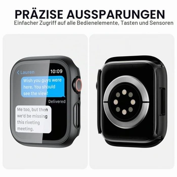 Balení 2 pouzder s ochranným tvrzeným sklem pro Apple Watch Series 6/5/4/SE 44 mm, Slim Guard