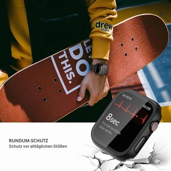 Balení 2 pouzder s ochranným tvrzeným sklem pro Apple Watch Series 6/5/4/SE 44 mm, Slim Guard