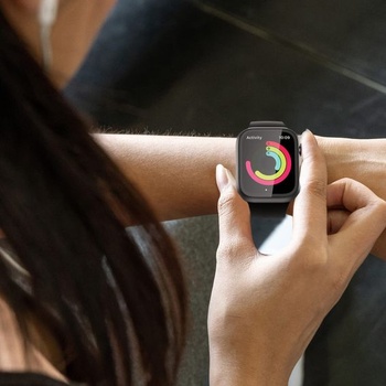 Balenie 2 puzdier s ochranným tvrdeným sklom pre Apple Watch Series 6/5/4/SE 44 mm, Slim Guard