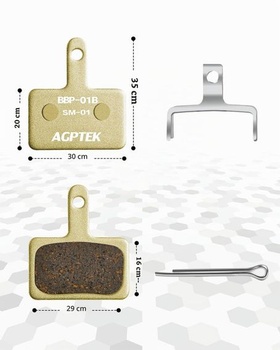 Brzdové doštičky AGPTEK 4X pre bicykle, kotúčové brzdové doštičky, vysoko výkonné brzdové