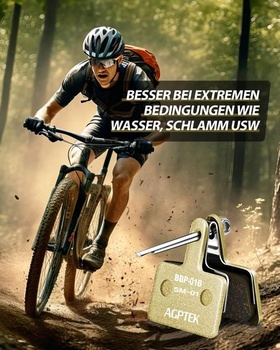 Brzdové doštičky AGPTEK 4X pre bicykle, kotúčové brzdové doštičky, vysoko výkonné brzdové