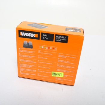 Nabíjačka Worx WA3883 čierna, oranžová