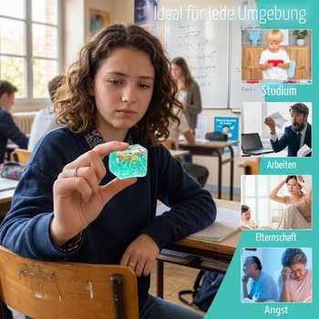 2 mäkké kockové antistresové loptičky, antistresové hračky so vzorom mušle (4,5 cm) 2 antistresové