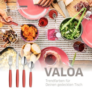 Beckmann & Rommerskirchen VALOA 16dílná sada příborů pro 4 osoby, červená