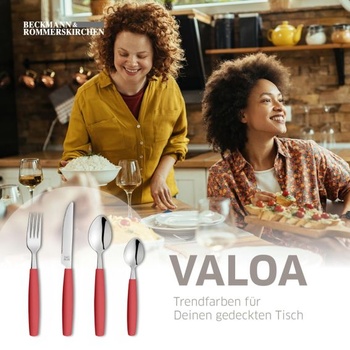 Beckmann & Rommerskirchen VALOA 16dílná sada příborů pro 4 osoby, červená