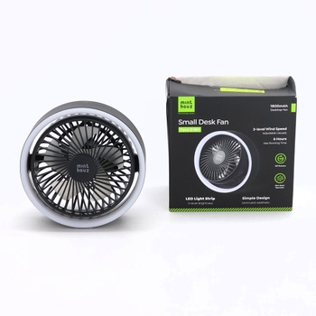 Stolný ventilátor Minthouz, 3 rýchlostné stupne, tichý USB ventilátor, mini ventilátor otočný o