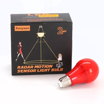 9W E27 LED žiarovka s pohybovým senzorom ČERVENÁ