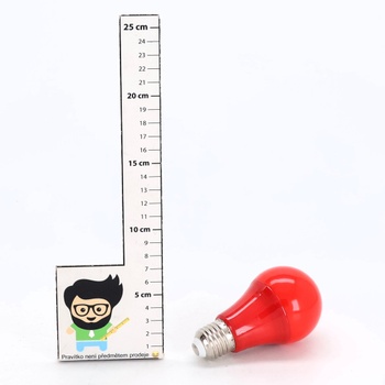 9W E27 LED žiarovka s pohybovým senzorom ČERVENÁ