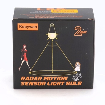 9W E27 LED žiarovka s pohybovým senzorom ČERVENÁ