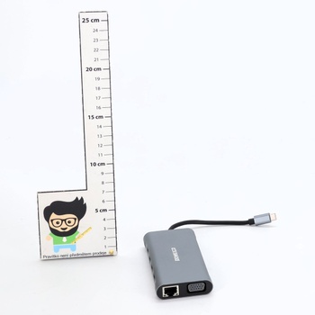 DEMKICO 11v1 USB C Hub Multiport adaptér s 4K HDMI, 1080P VGA, 100W PD, USB 3.0, USB 2.0 porty,