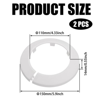 2 kusy krytov potrubia 110 mm, plastové, zacvakávacie, kryty potrubia radiátora, pre vodovodné potrubie,