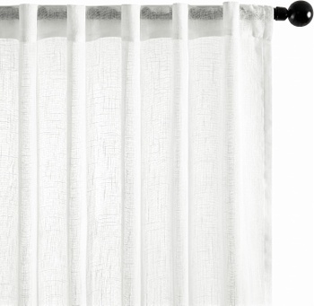 Voálová záclona Deconovo 240x140cm biela 2ks