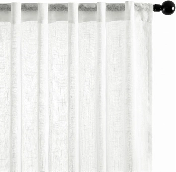 Voálová záclona Deconovo 240x140cm bílá 2ks