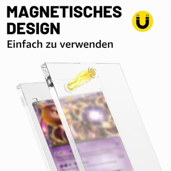 16dielny magnetický držiak kariet, 35PT priehľadné obaly na karty