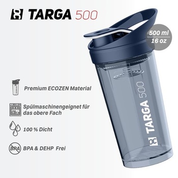 Proteínový šejker ROCKITZ 500ml s unikátnym konceptom - nepriepustný + ľahko čistiteľný + pružina