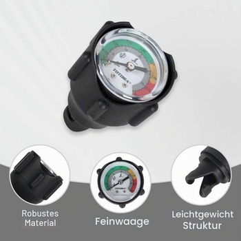Barometer pre nafukovacie surfy, 0-2 BAR/0-30 PSI, tlakomer pre nafukovacie člny, barometer pre kajak,