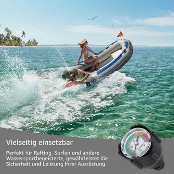 Barometer pre nafukovacie surfy, 0-2 BAR/0-30 PSI, tlakomer pre nafukovacie člny, barometer pre kajak,