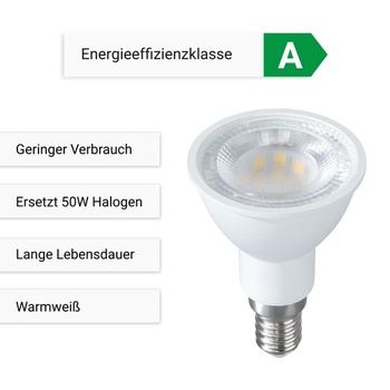 SEBSON E14 LED teplá bílá 2,5W třída A, nahrazuje 50W halogenovou žárovku - balení 4 ks