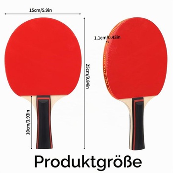 Sada na stolní tenis: 2 rakety na stolní tenis a 3 míčky na stolní tenis a přepravní taška,