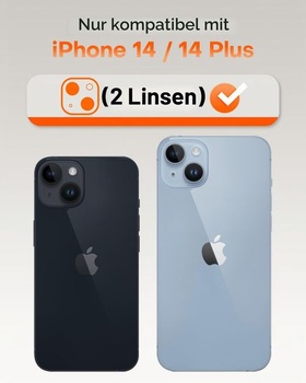 Ochranný kryt TOCOL pre iPhone 14, 2 sady, čierny iPhone 14 / iPhone 14 Plus čierny