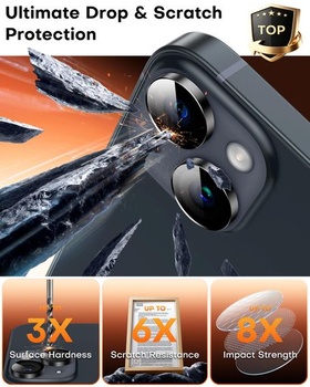 Ochranný kryt TOCOL pre iPhone 14, 2 sady, čierny iPhone 14 / iPhone 14 Plus čierny