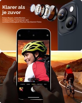 Ochranný kryt TOCOL pre iPhone 14, 2 sady, čierny iPhone 14 / iPhone 14 Plus čierny