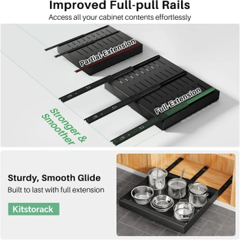 Výsuvná zásuvka Kitstorack čierna 2ks