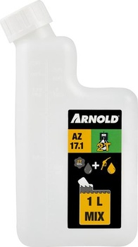 ARNOLD - Miešacia fľaša pre 2taktné motory na 1 liter palivovej zmesi, 1:25/1:32/1:40/1:50;