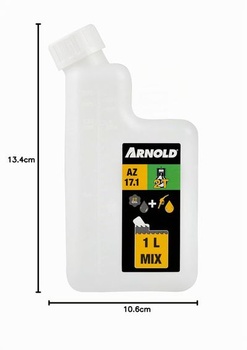 ARNOLD - Miešacia fľaša pre 2taktné motory na 1 liter palivovej zmesi, 1:25/1:32/1:40/1:50;