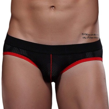 Pánské sexy spodní prádlo Jockstrap ze síťoviny, sportovní tanga, tréninkové spodní prádlo