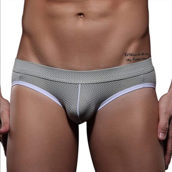 Pánské sexy spodní prádlo Jockstrap ze síťoviny, sportovní tanga, tréninkové spodní prádlo