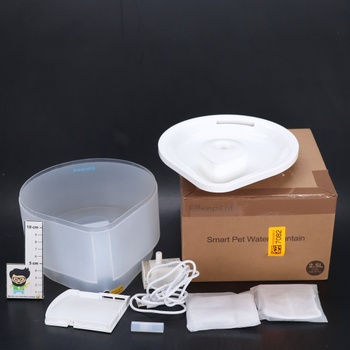 Fontána pre mačky 2,5 l + 3 filtre s aktívnym uhlím, super tichá, vodná fontána pre mačky s LED