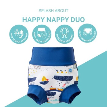Splash About Happy Nappy Duo opakovaně použitelné plavecké pleny, tahačské lodičky, 2-3 roky