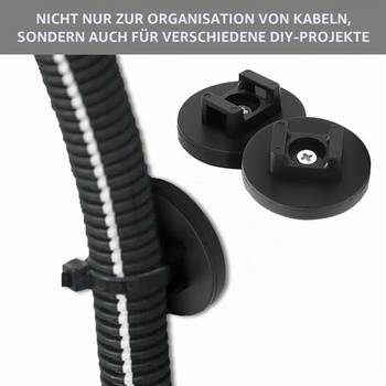 NIYATA 4dielny magnetický držiak na káblové sťahovacie pásky, organizér na káble 43 mm, magnetický