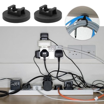 NIYATA 4dielny magnetický držiak na káblové sťahovacie pásky, organizér na káble 43 mm, magnetický