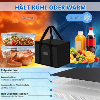 Velká chladicí taška o objemu 70 l, odolná izolovaná taška na pikniky na pláži