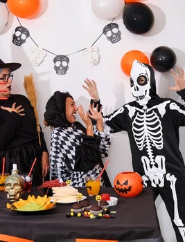 Halloweenský kostým kostlivce Evolyline - L