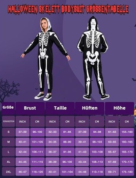 Halloweenský kostým kostlivce Evolyline - L