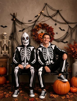 Halloweenský kostým kostlivce Evolyline - L