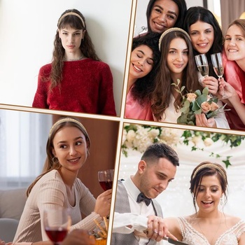 Apausvcm Třpytivá čelenka pro ženy, čelenka s kamínky, krystalová čelenka, třpytivý vlasový