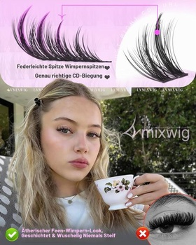 Manga predĺženie rias jemné riasy zhluk špicaté zhluky rias prírodné umelé riasy vília 10-16 mm umelé