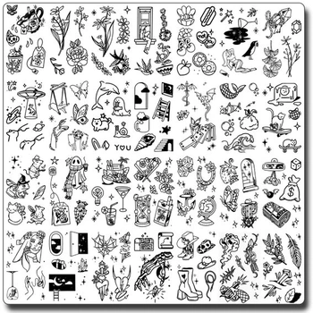 CHARLENT 280 Designs Mini dočasné tetovanie pre dospelých,…