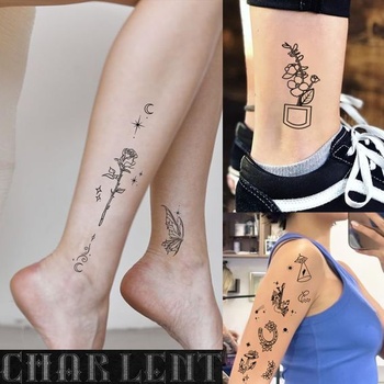 CHARLENT 280 Designs Mini dočasné tetovanie pre dospelých, 56 listov