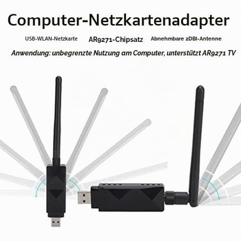 Čipová sada Aramox AR9271, sieťová karta, USB adaptér, 2DBI anténa
