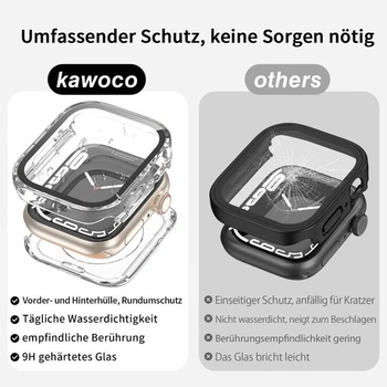 Voděodolné pouzdro 2 v 1 pro Apple Watch Series 9/8/7 41 mm, průhledné