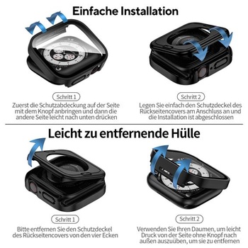 Voděodolné pouzdro 2 v 1 pro Apple Watch Series 11/10 46 mm černé