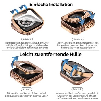 Vodeodolné púzdro 2 v 1 pre Apple Watch Series 6/5/4/SE/SE2 40mm 40mm zlaté