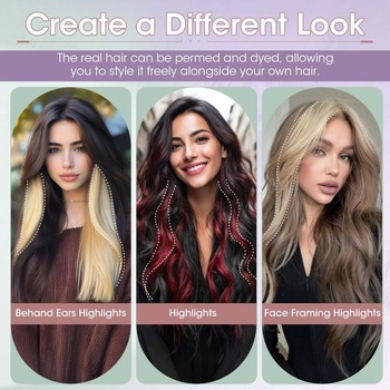 Benehair Clip-in predlžovanie, pravé ľudské vlasy, 6 kusov, 45 cm jeden klip pre predĺženie pravých